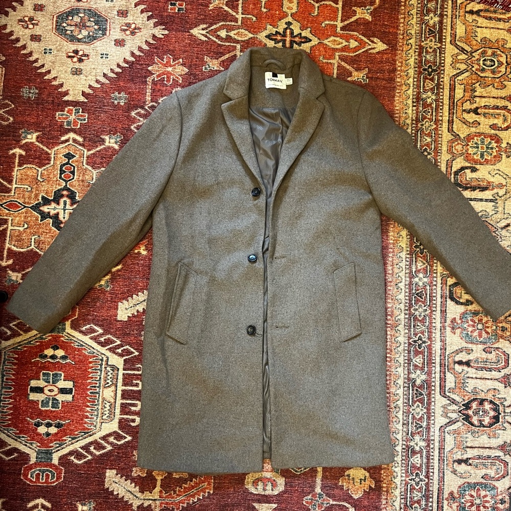 Topman Classic Brown Trench Coat